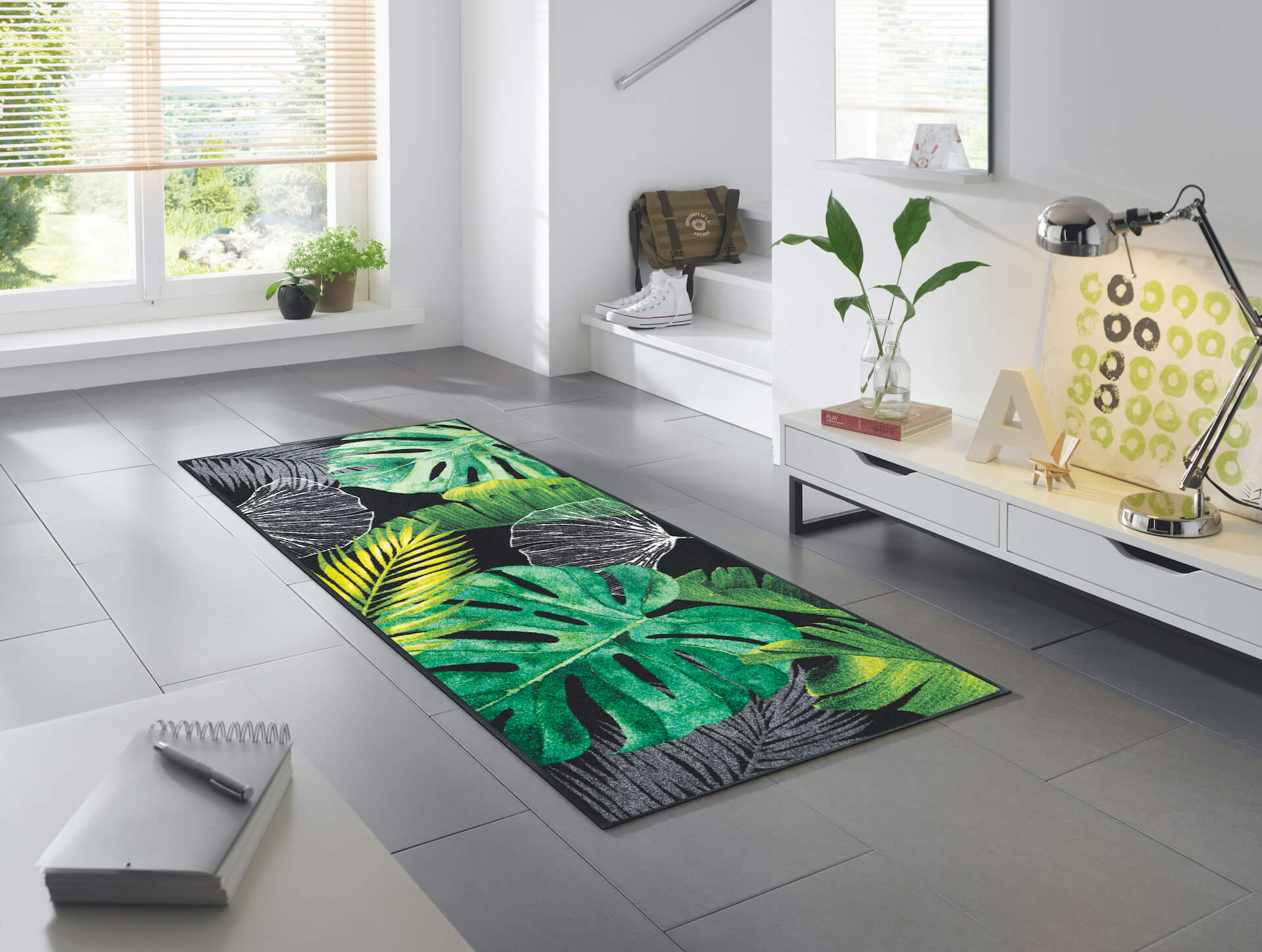 Fußmatte Neoflora, dekorative wash & dry Designmatte, 075 x 190 cm, Interieurbild