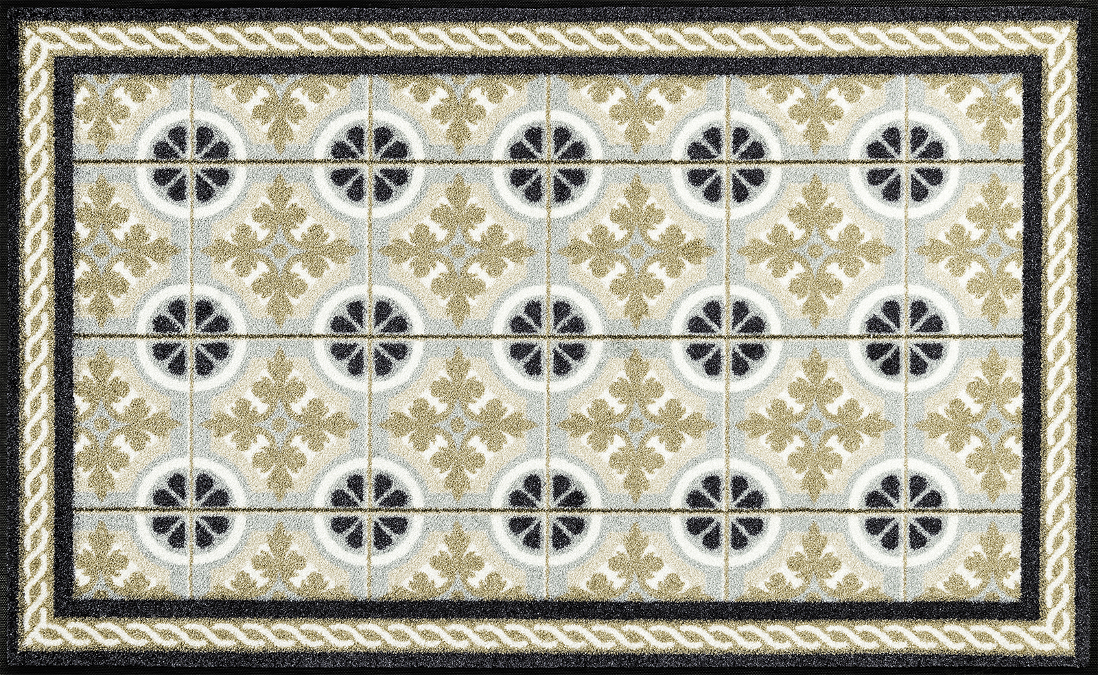 Küchenmatte Kitchen Tiles, Wash & Dry im Mosaikdesign, 75 x 120 cm, Draufsicht