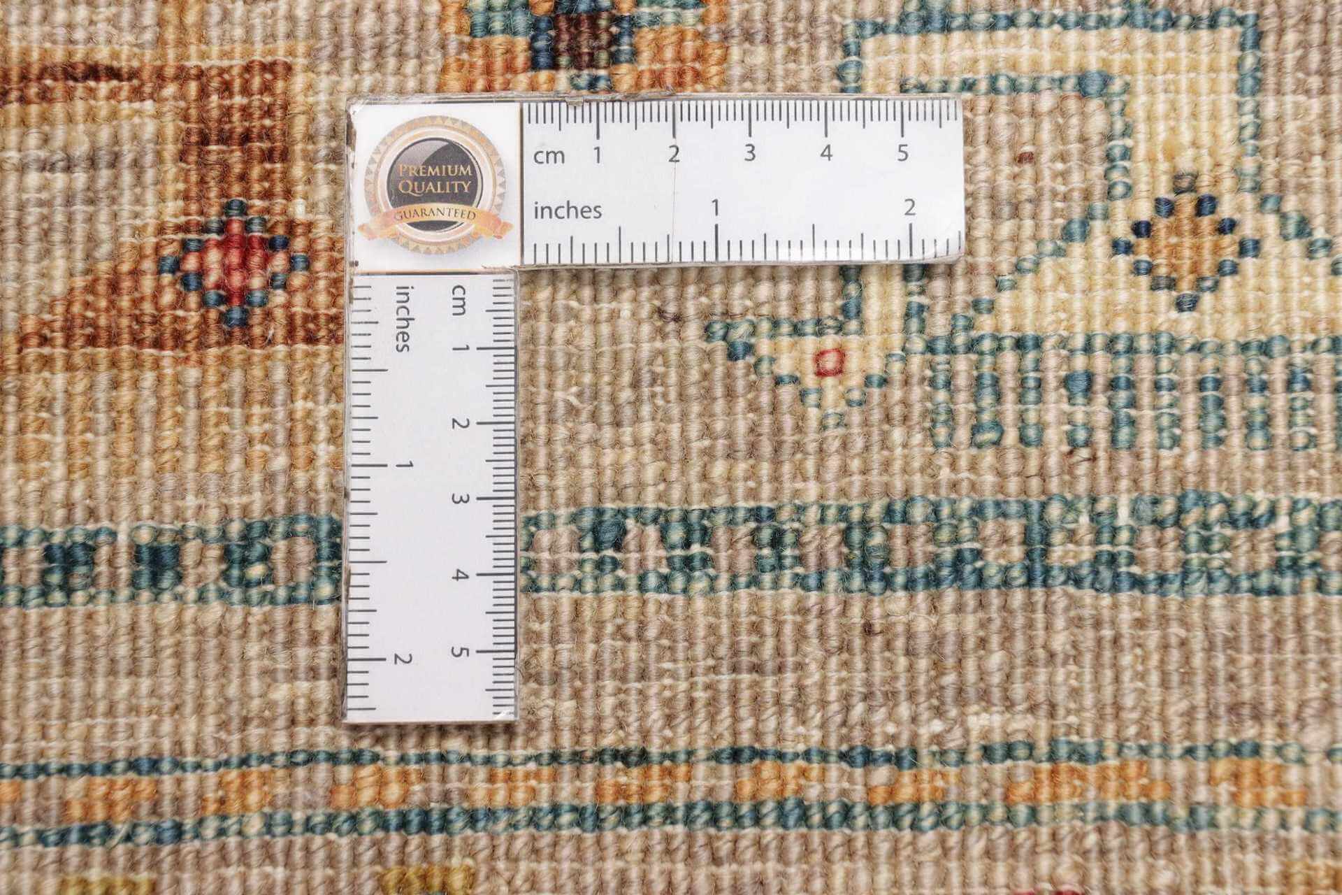 Afghanteppich Rubin mini, handgeknüpft aus Schurwolle, 062 x 0,97 cm, mehrfarbig, Ansicht Rückseite