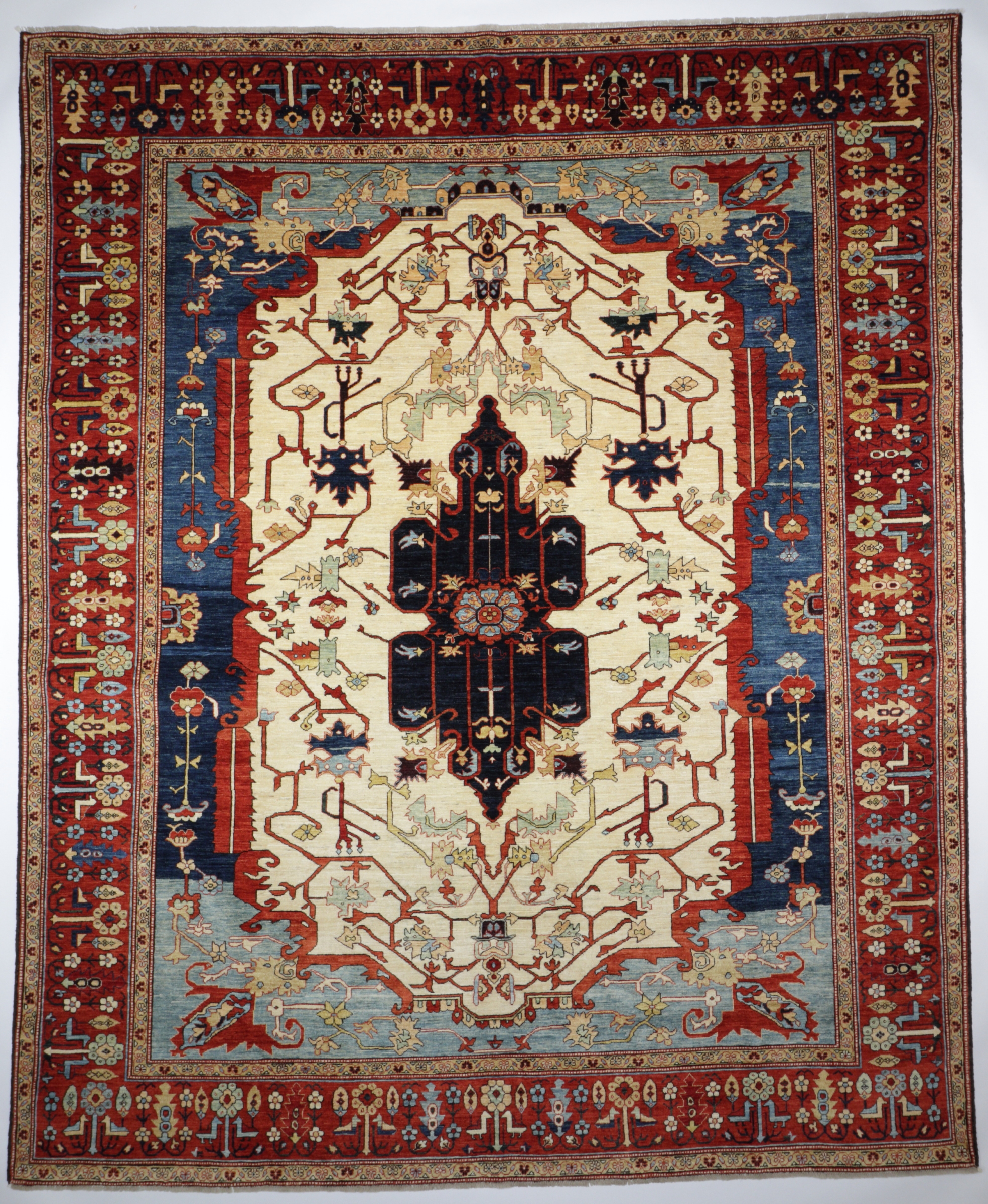 Orientteppich Treasures of the Past, handgeknüpft aus Wolle, mehrfarbig - Draufsicht