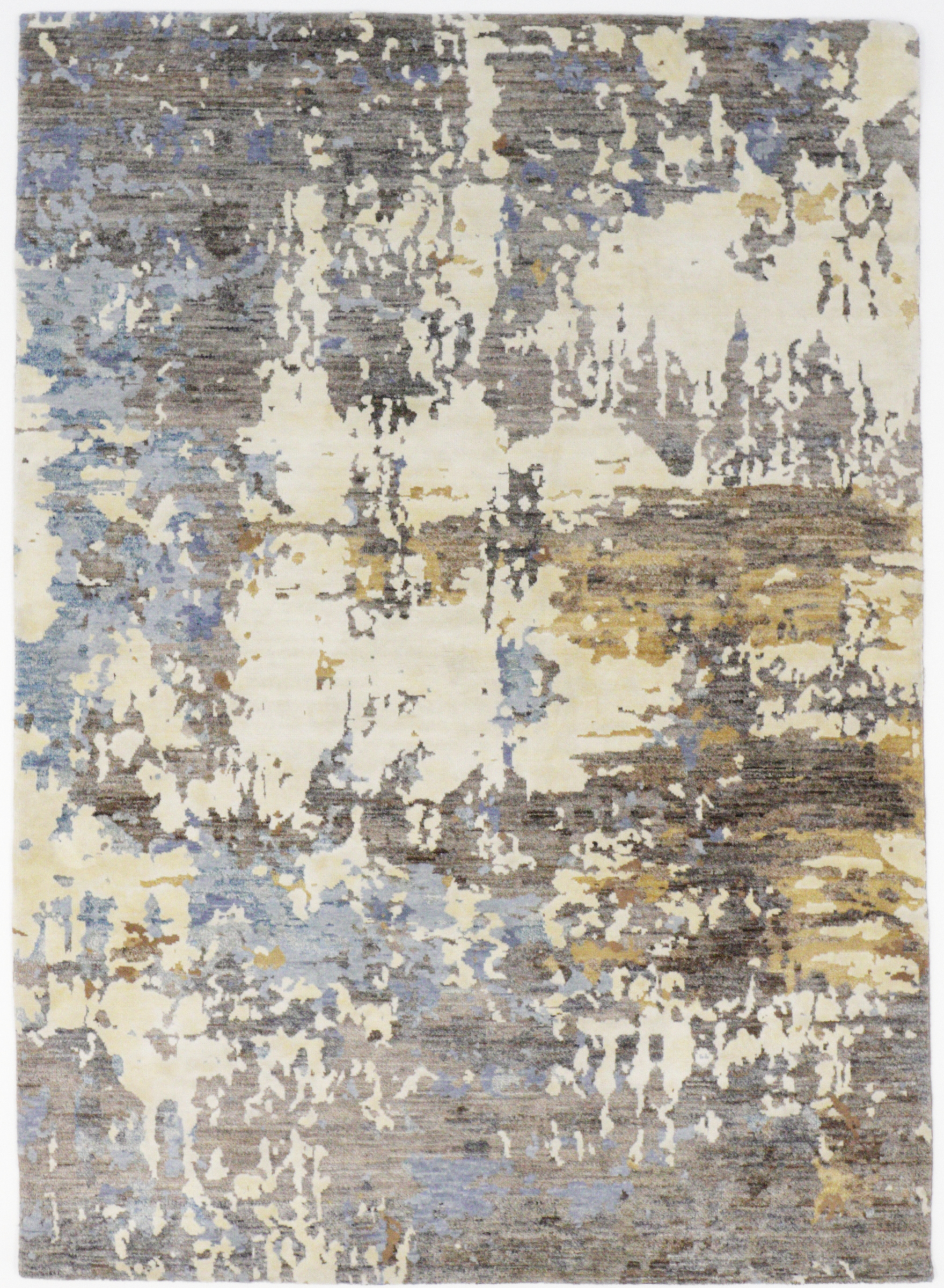Moderner Gabbeh Teppich, handgeknüpft aus Schurwolle & Viskoeseide, 250 x 300 cm, 