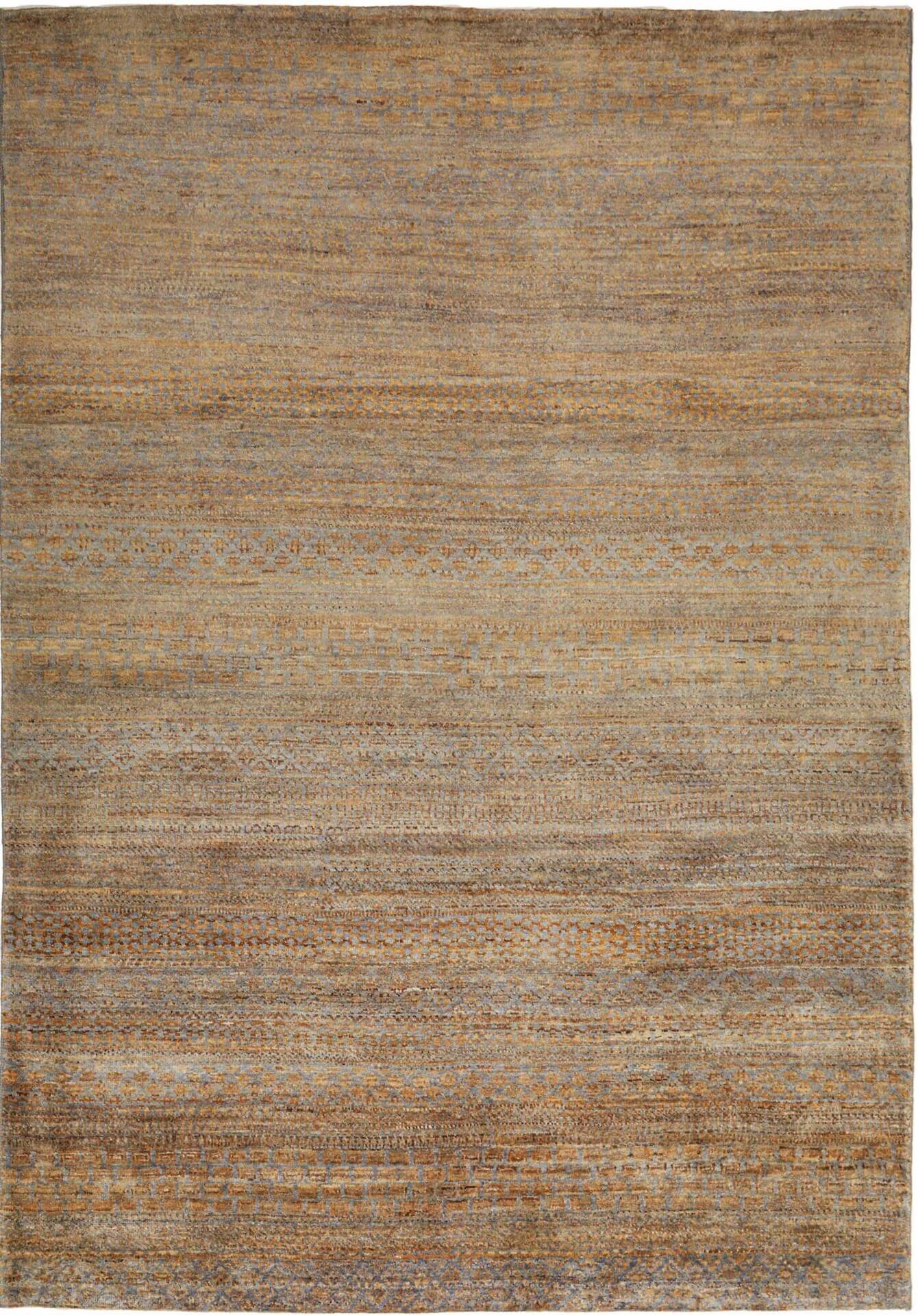 Afghanteppich MD.Royal Brown, handgeknüpft , Schurwolle, braun/mehrfarbig, 169 x 246 cm, Draufsicht