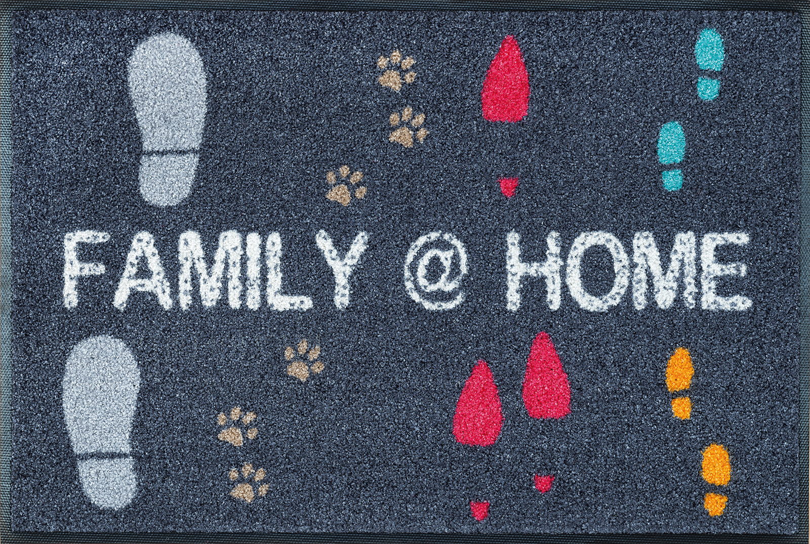 Fußmatte Family @ Home, Wash & Dry Design Enter & Exit, 050 x 075 cm, Draufsicht