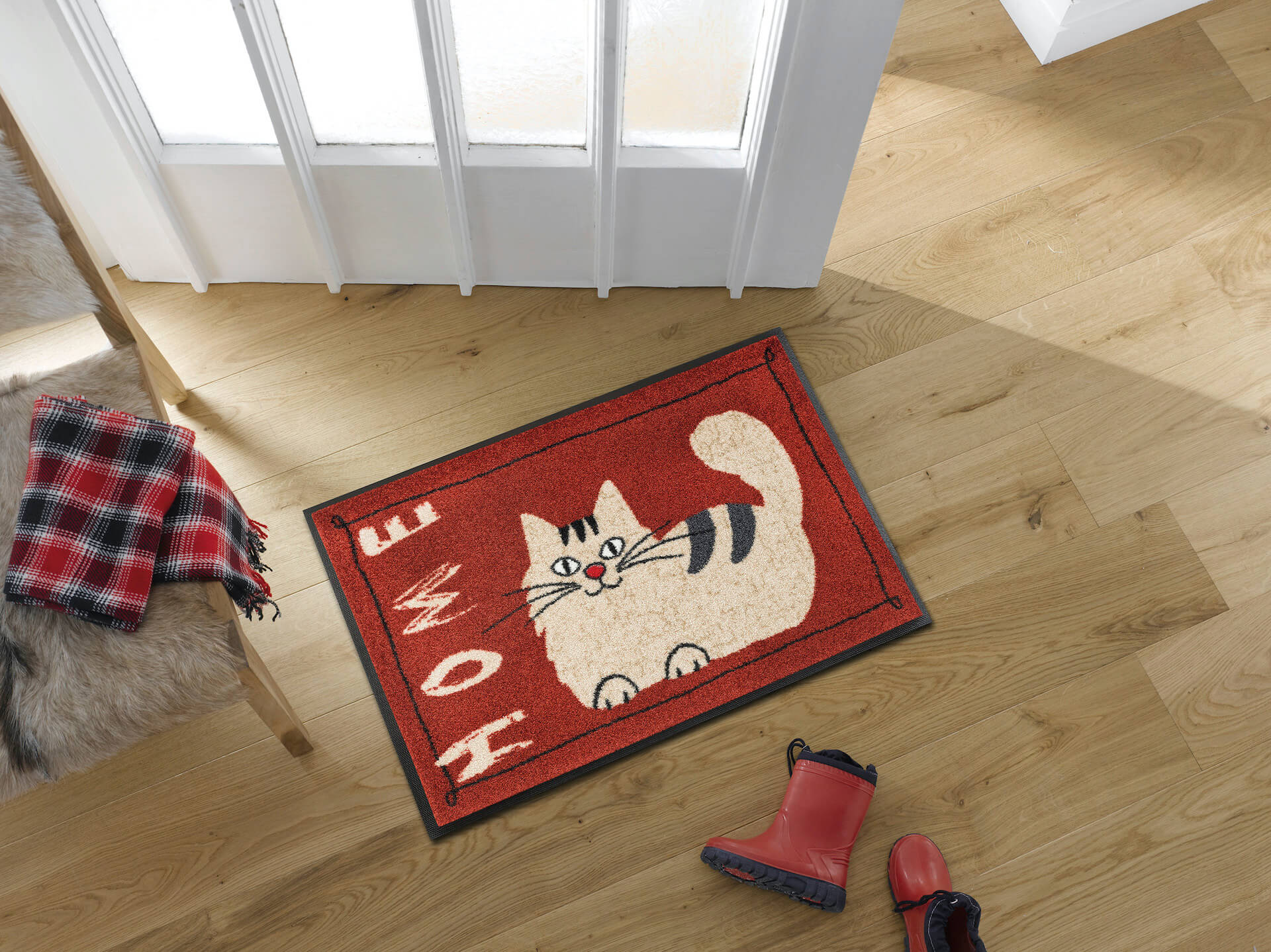Fußmatte Catty Home, Wash & Dry Design Enter & Exit, 050 x 075 cm, Interieurbild