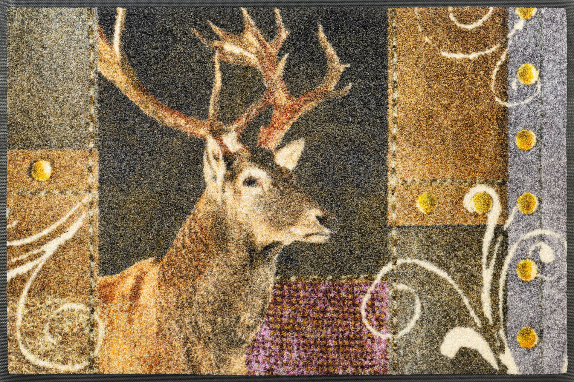 Fußmatte Deerland, Wash & Dry Tiermotiv Hirsch, 050 x 075 cm, Draufsicht