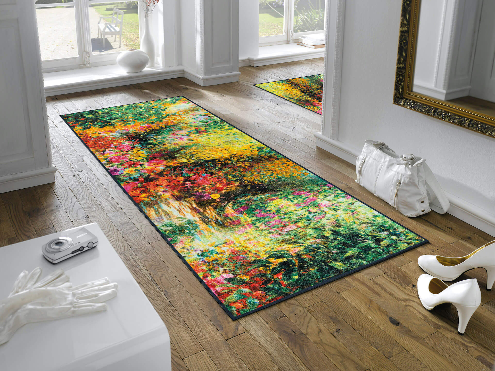 Fußmatte Primavera, Wash & Dry Designmatte, mehrfarbig, 075 x 190 cm, Interieurbild