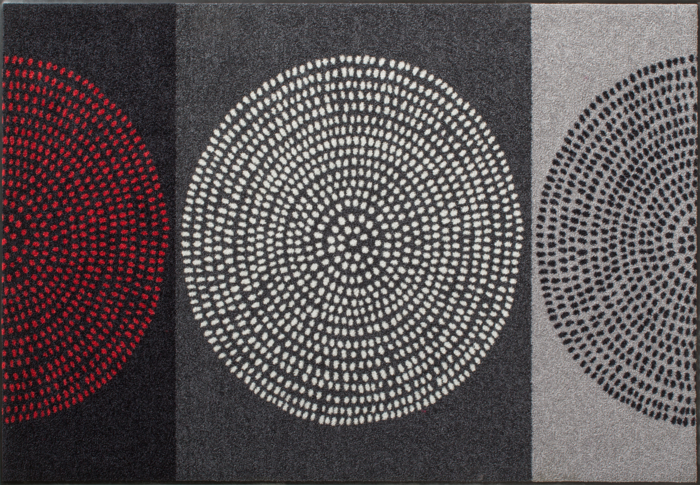 Fußmatte Nestor, Salonloewe by Efia, mehrfarbige Wohnmatte, 050 x 075 cm, Draufsicht