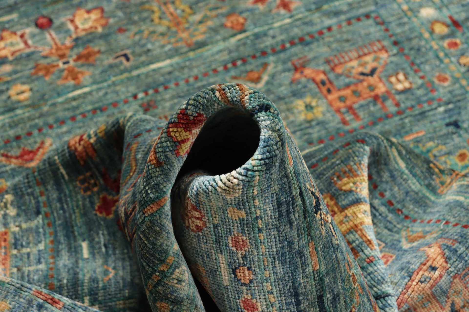 Afghanteppich, Schurwolle, handgeknüpft, 171 x 123 cm, Detailansicht