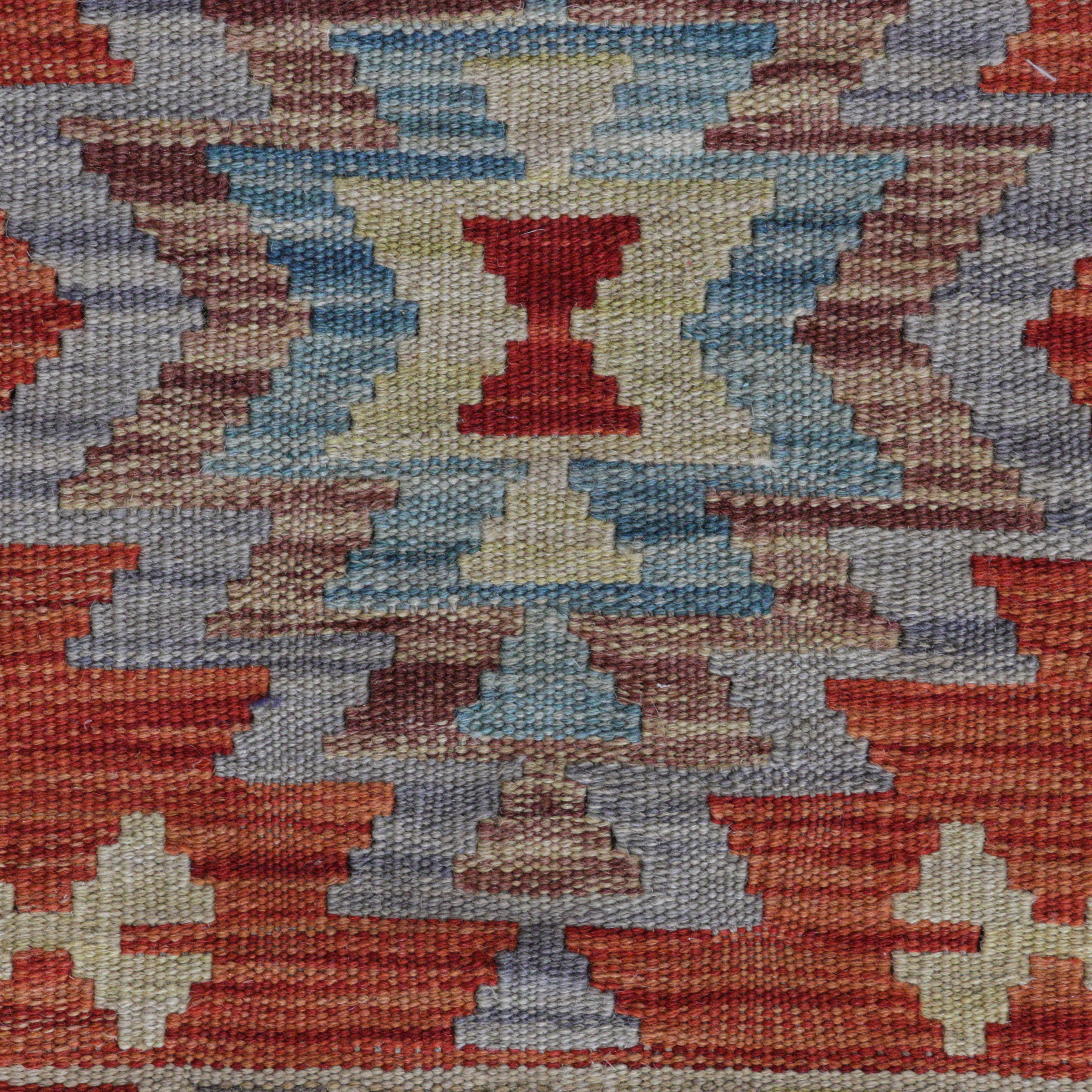 Afghanischer Kelim, handgewebt, farbenfrohe Musterung, 80 x 119 cm, Detailansicht