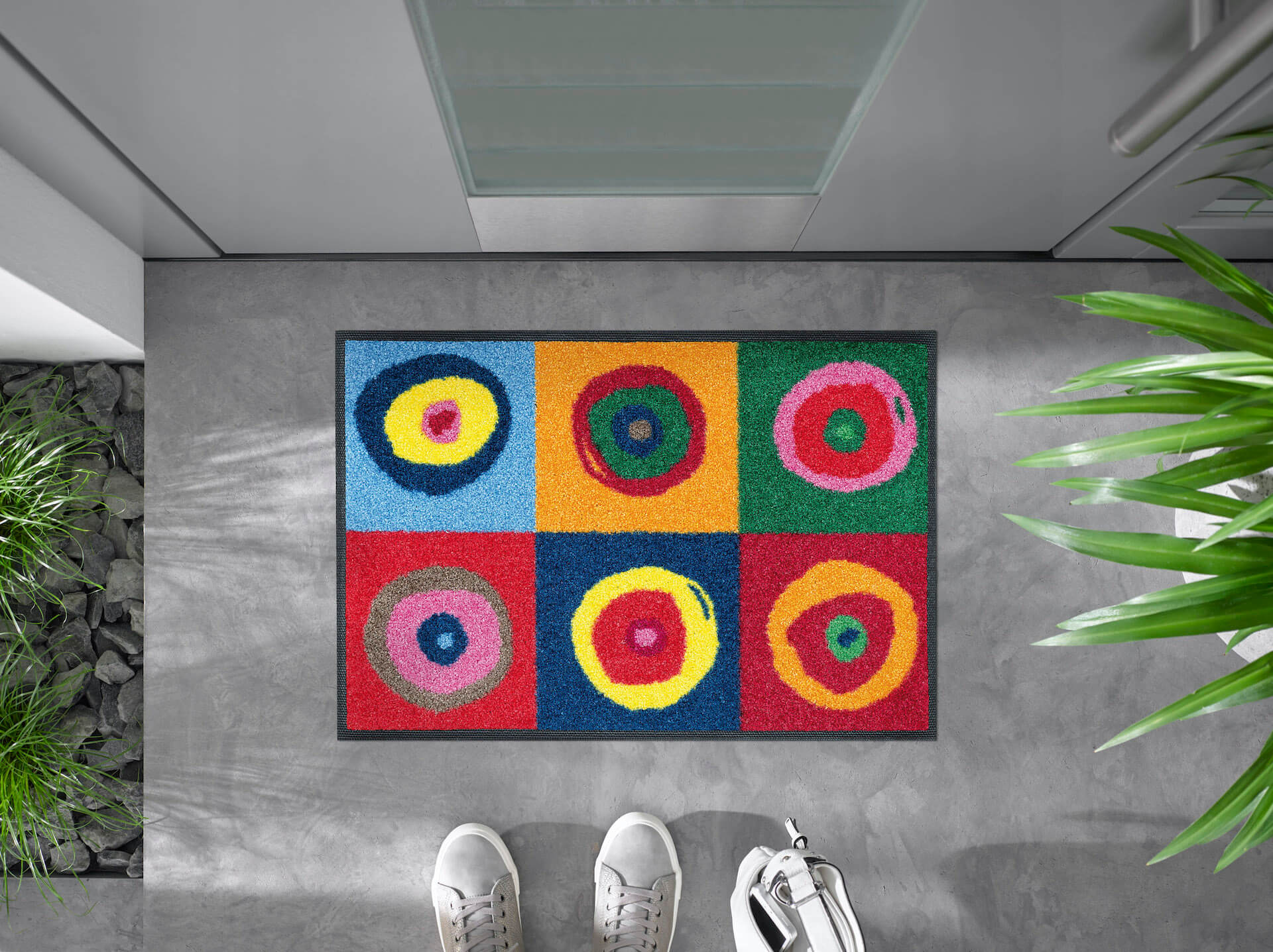 Fußmatte Sergej, Wash & Dry Design, mehrfarbig, 050 x 075 cm, Milieubild