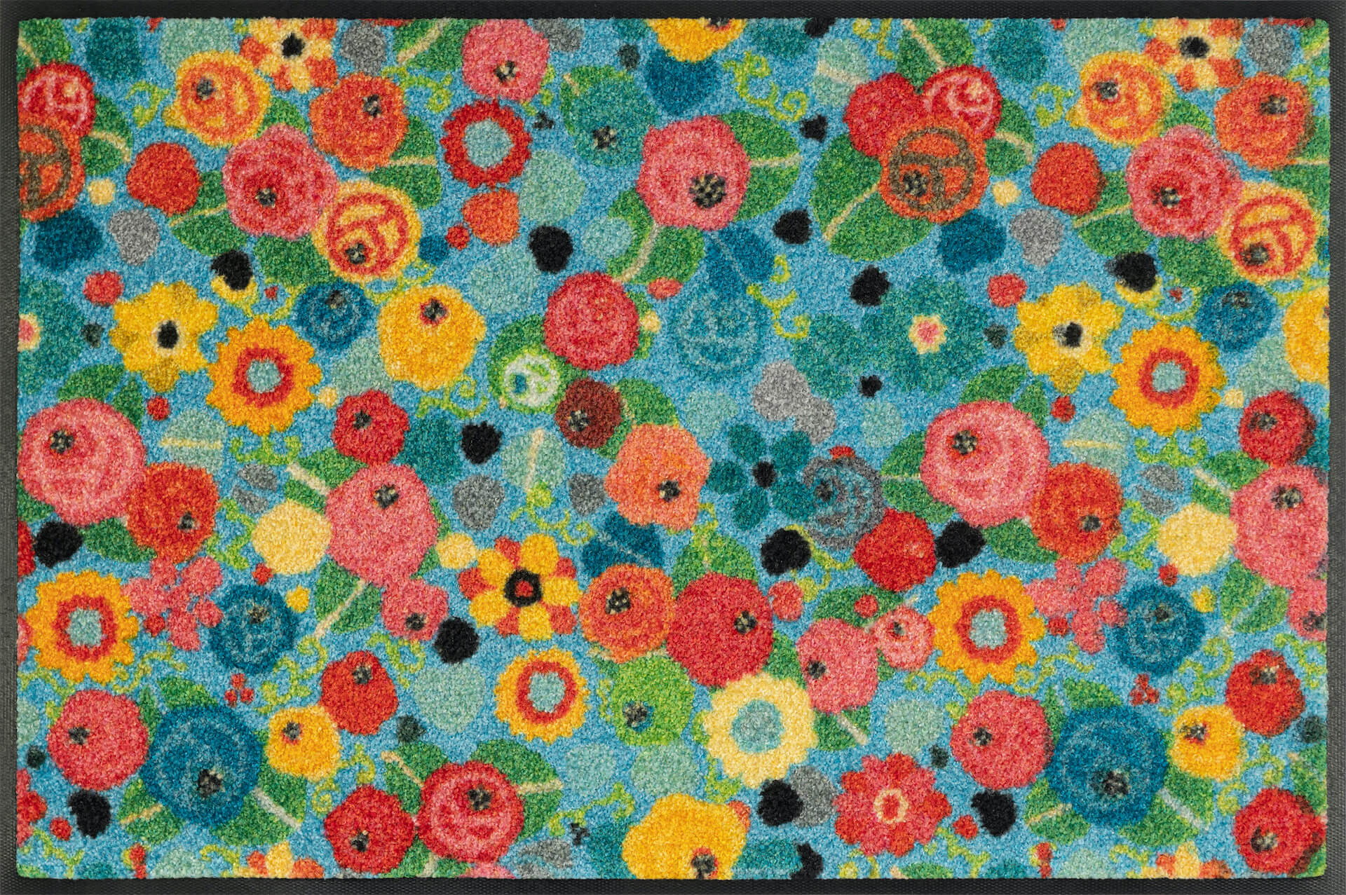 Fußmatte Flower Power, Wash & Dry Design, 050 x 075 cm, Draufsicht