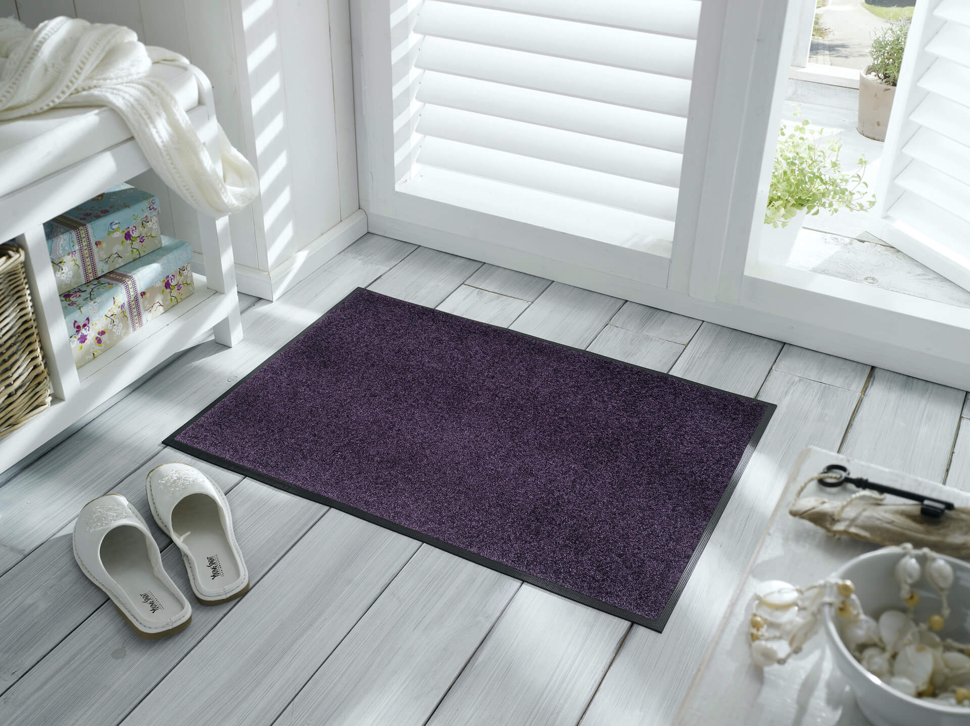 Fußmatte uni TC_Velvet Purple, Wash & Dry Trend Colour, 050 x 075 cm, Interieurbild