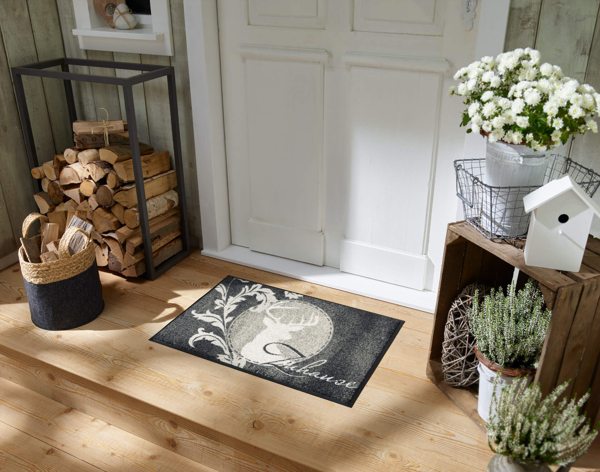Fußmatte Zuhause, Wash & Dry Designmatte, 050 x 075 cm, Milieubild