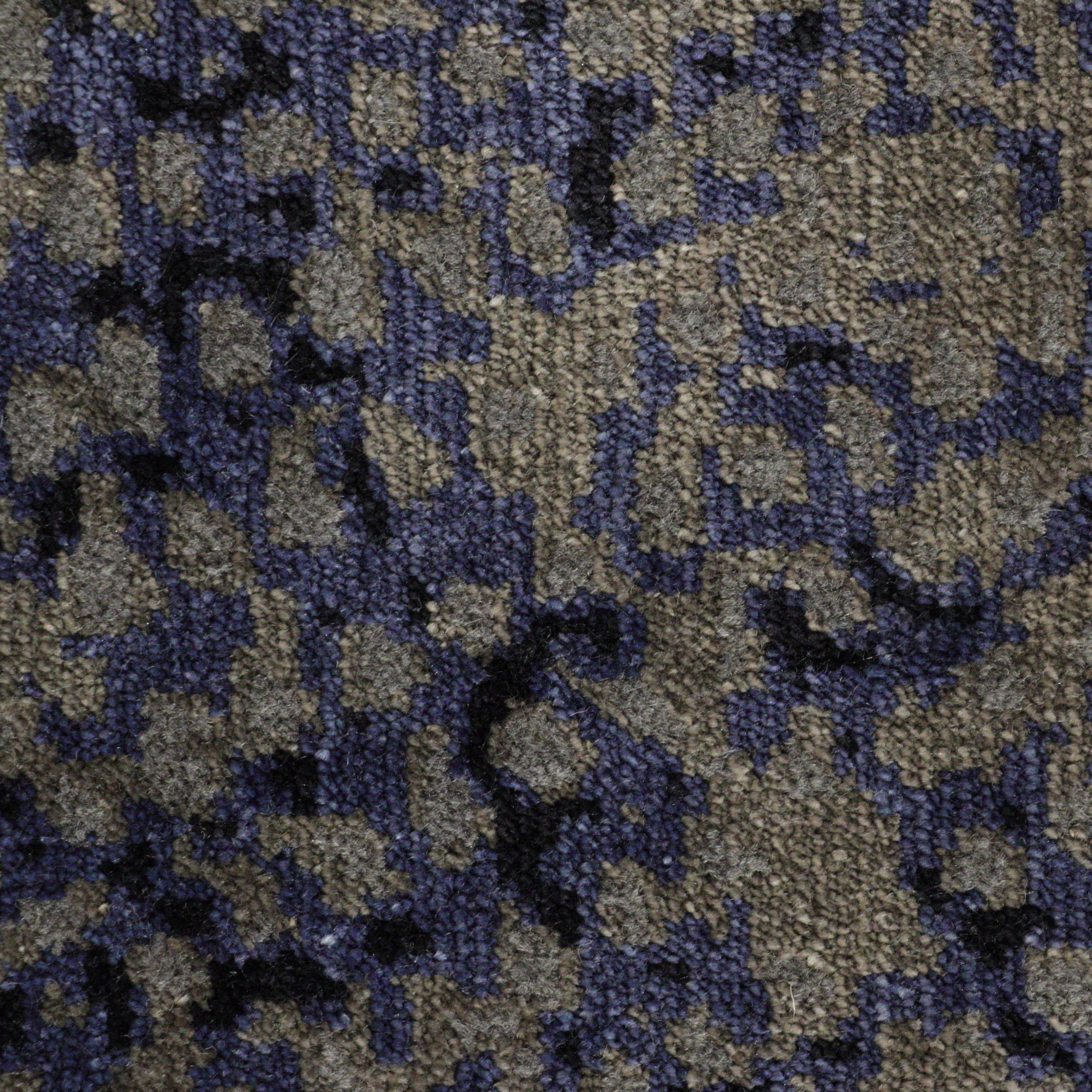 Flachgewebe Teppich Avant Garde, Schurwolle und Viskose, modernes Teppich-Design, blau, Detailansicht