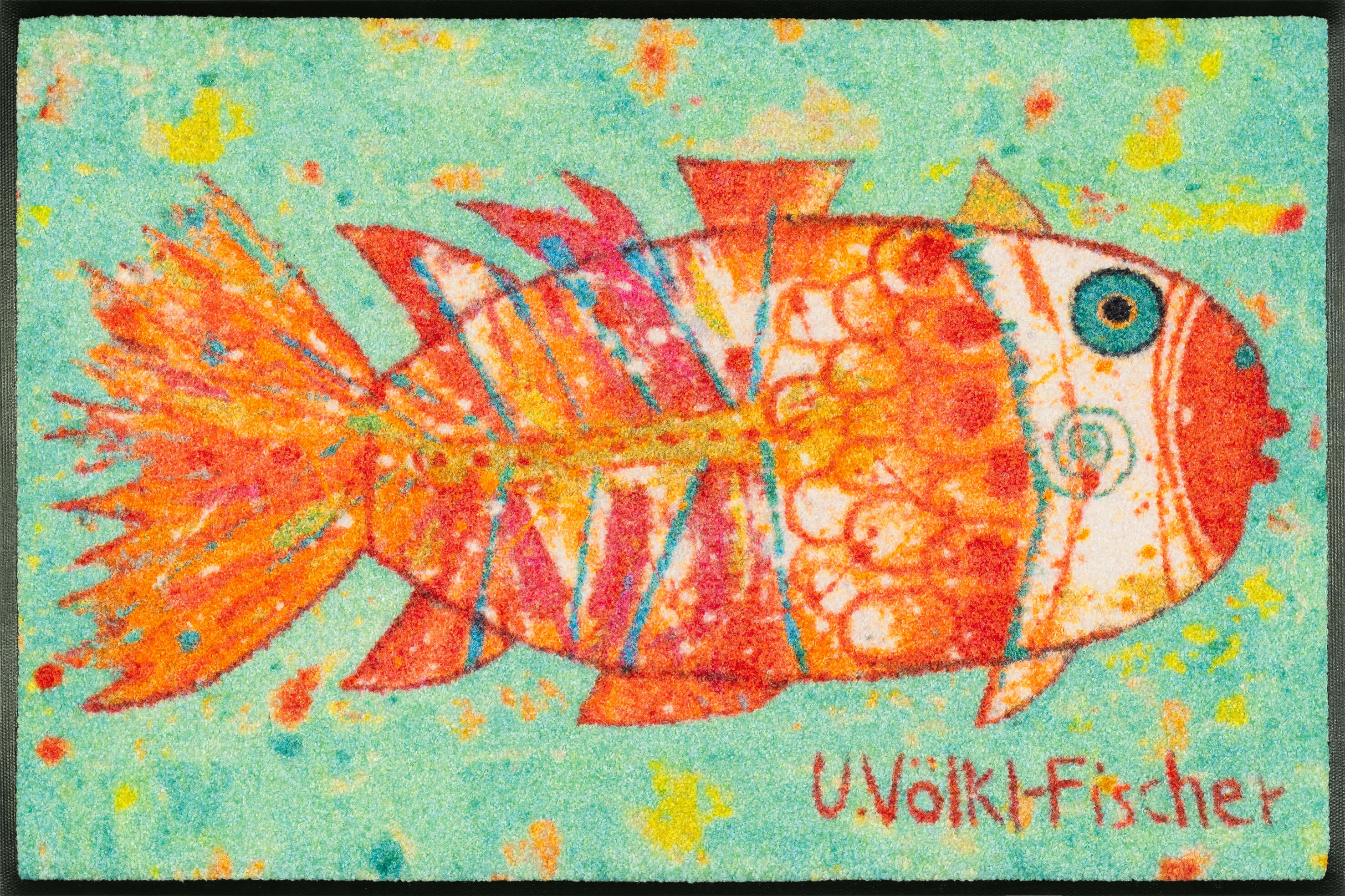 Funky Fish, Sauberlaufmatte, bunt, 50 x 75 cm, Draufsicht