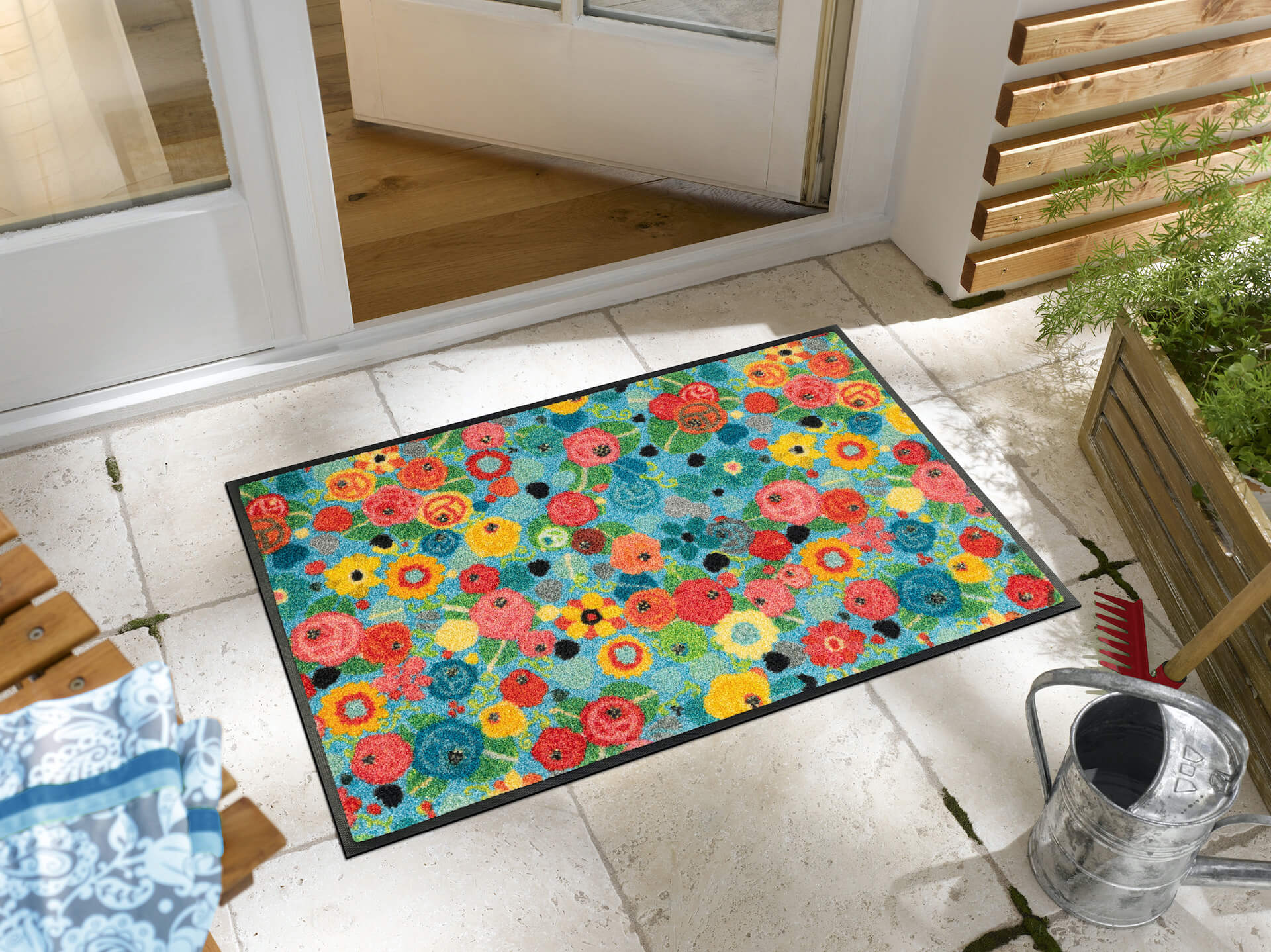 Fußmatte Flower Power, Wash & Dry Design, 050 x 075 cm, Milieubild