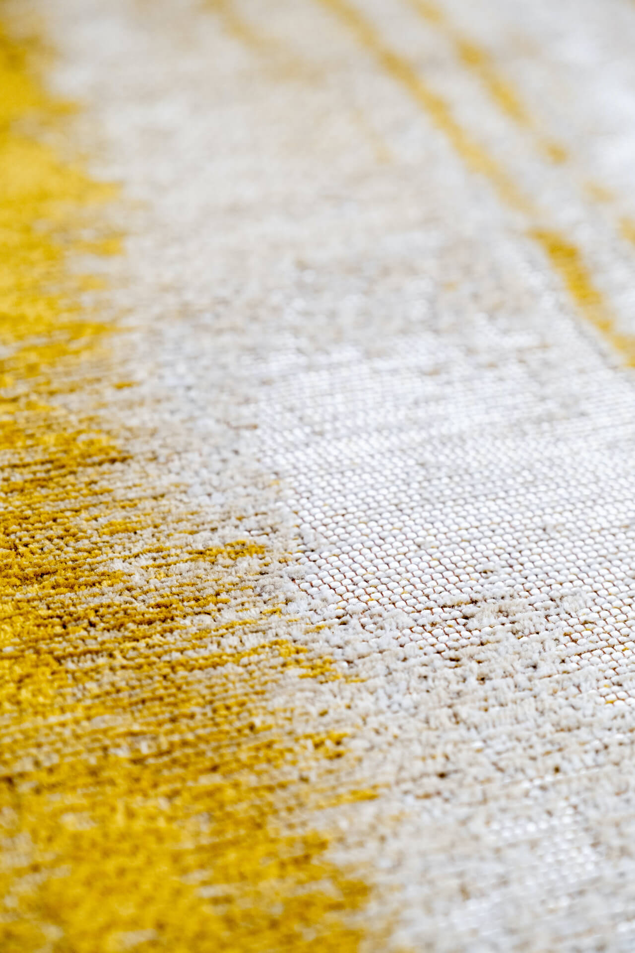 Flachgewebe Design Fuji, Natsu Gold, Baumwoll-Chenille mit Polyester, Detailansicht