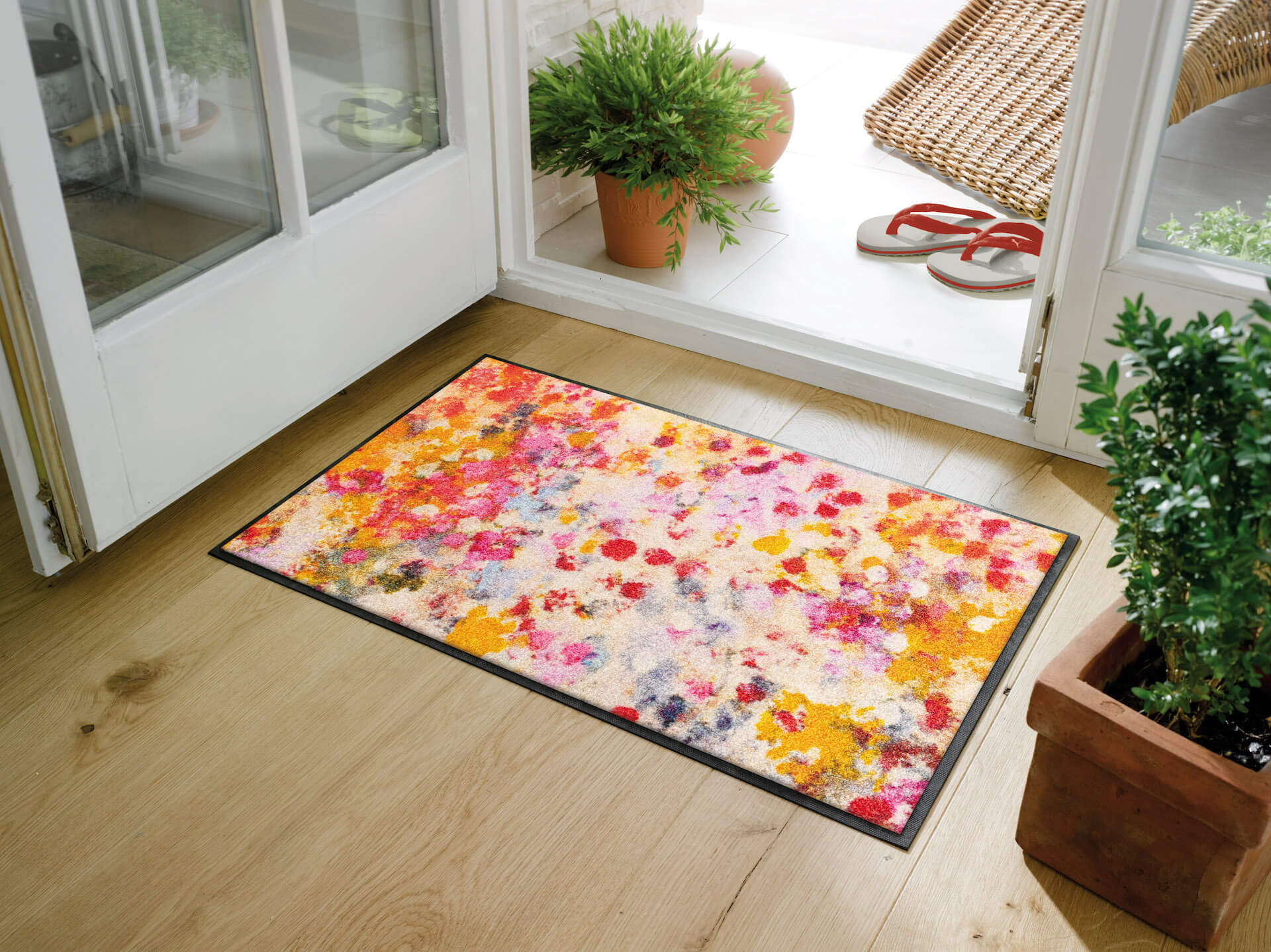 Fußmatte Wild Summer, Wash & Dry Design, mehrfarbig, 050 x 075 cm, Milieubild