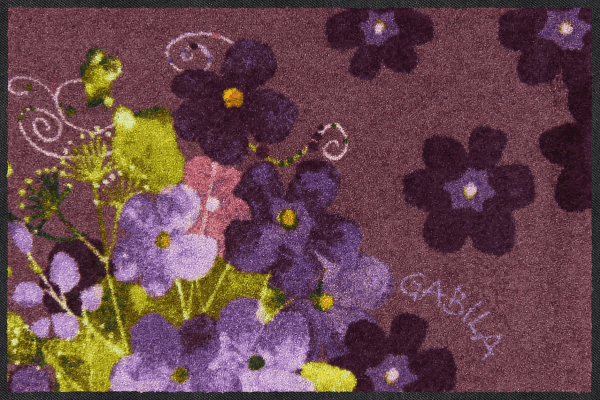 Fußmatte Maggio Viola, Rosina Wachtmeister Collection, 050 x 075 cm, Draufsicht