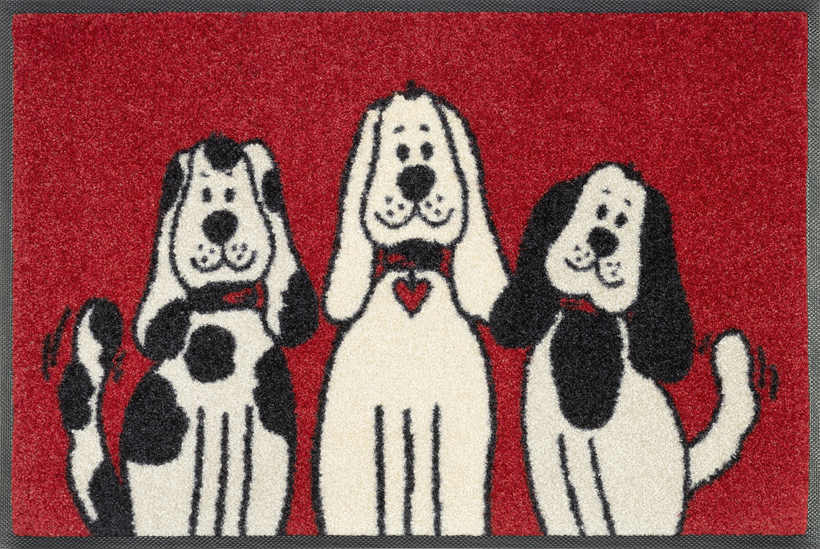 Sauberlaufmatte Three Dogs, wash & dry Design, 40 x 60 cm, Draufsicht