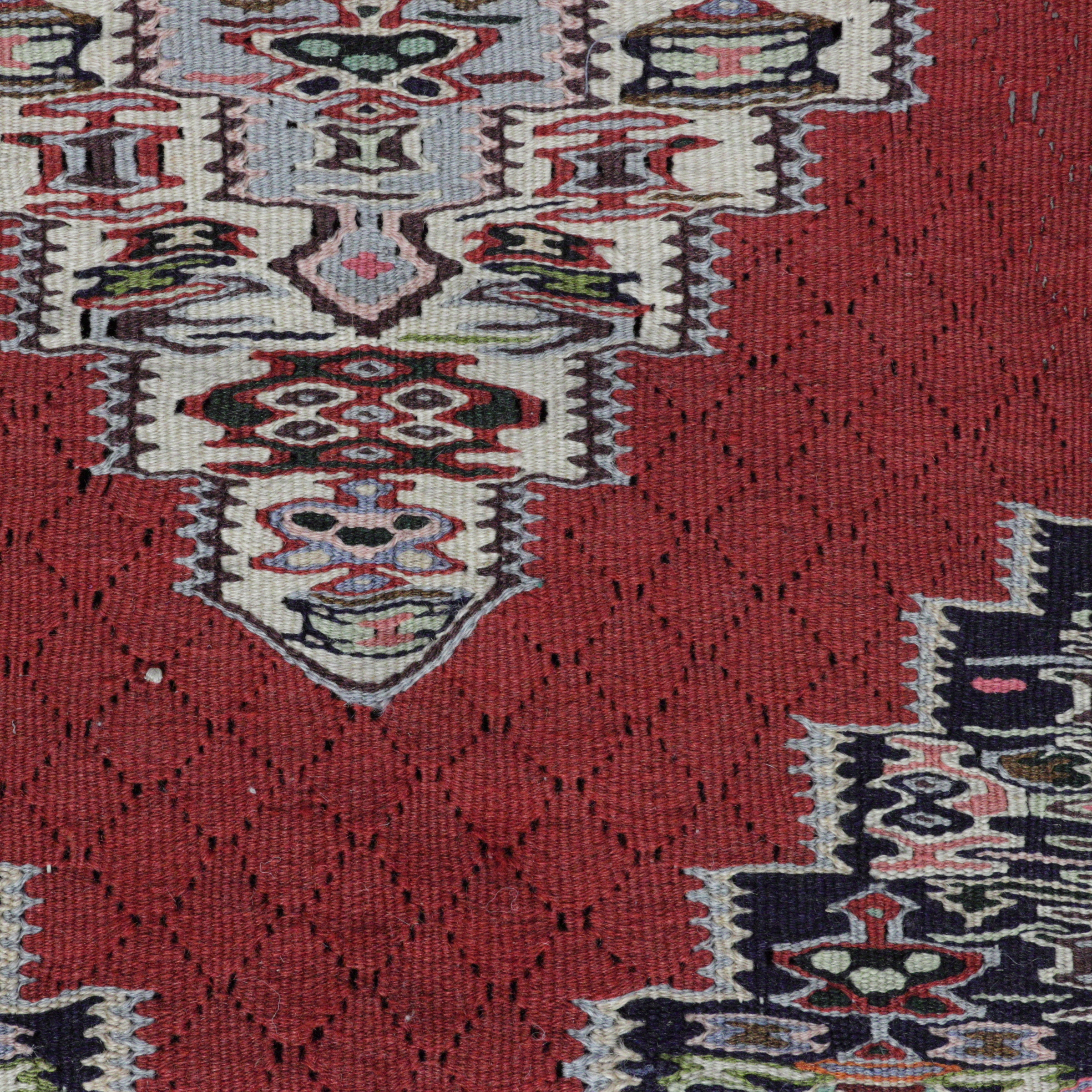Kelim Senneh, handgewebt in Persien, mehrfarbig, 118 x 145 cm, Detailansicht