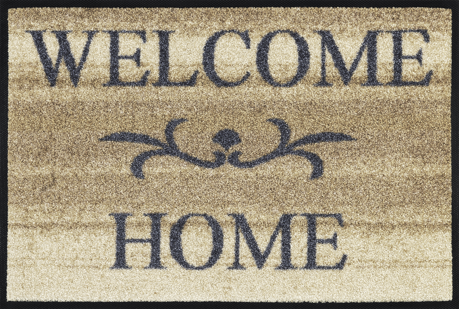 Fußmatte Welcome Home beige, Wash & Dry Design, 040 x 060 cm, Draufsicht