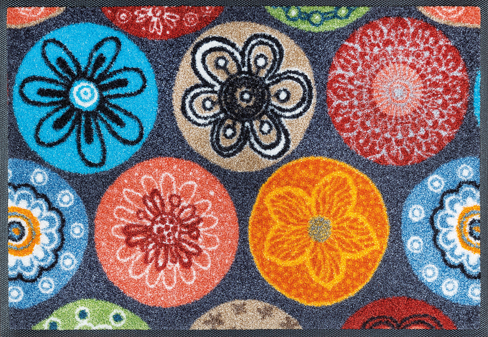 Sauberlaufmatte Coralis, wash & dry Design Fußmatte, mehrfarbig, 040 x 060 cm, Draufsicht