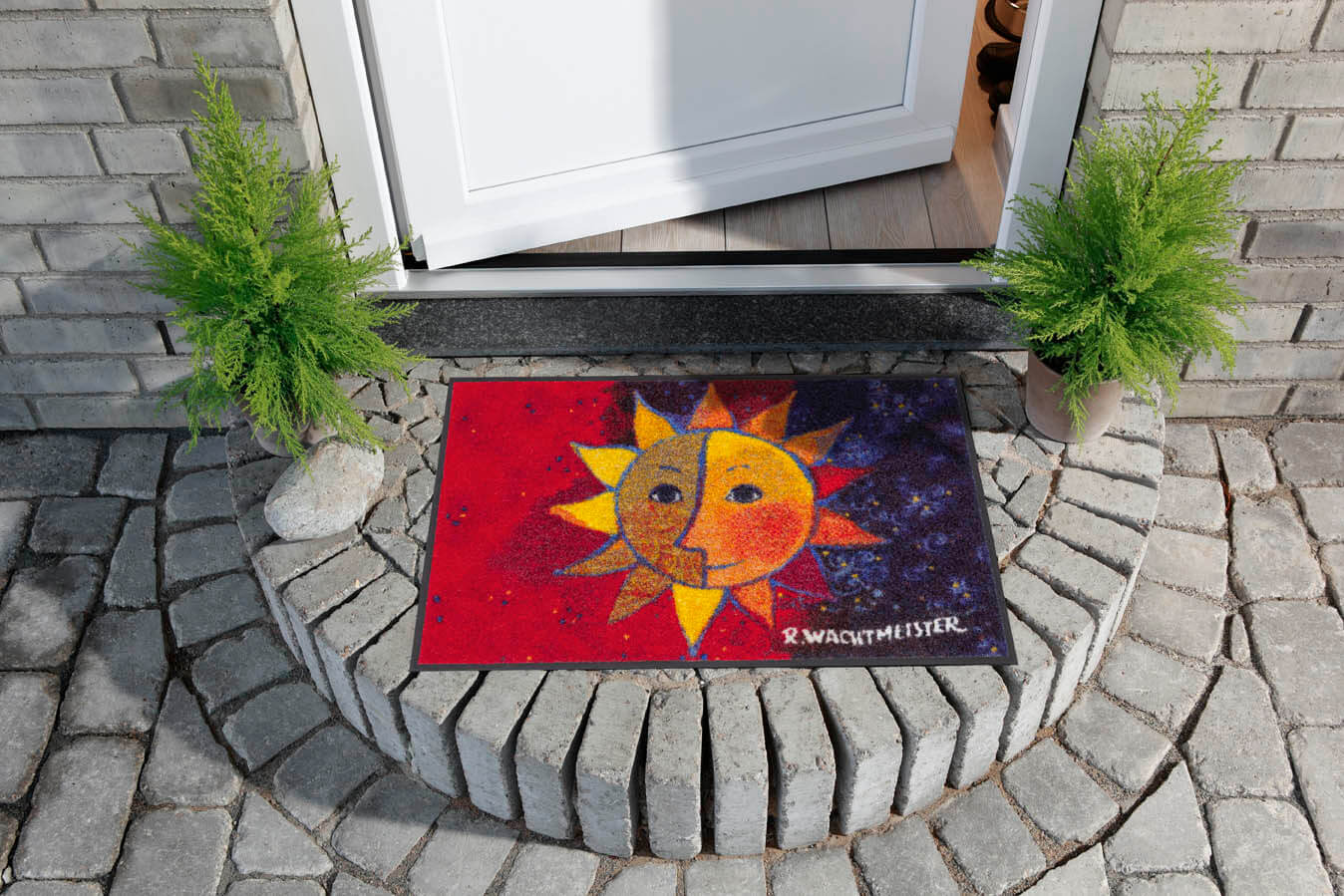 Fußmatte Sole, Rosina Wachtmeister Lifestyle, mehrfarbig, 50 x 75 cm, Milieubild