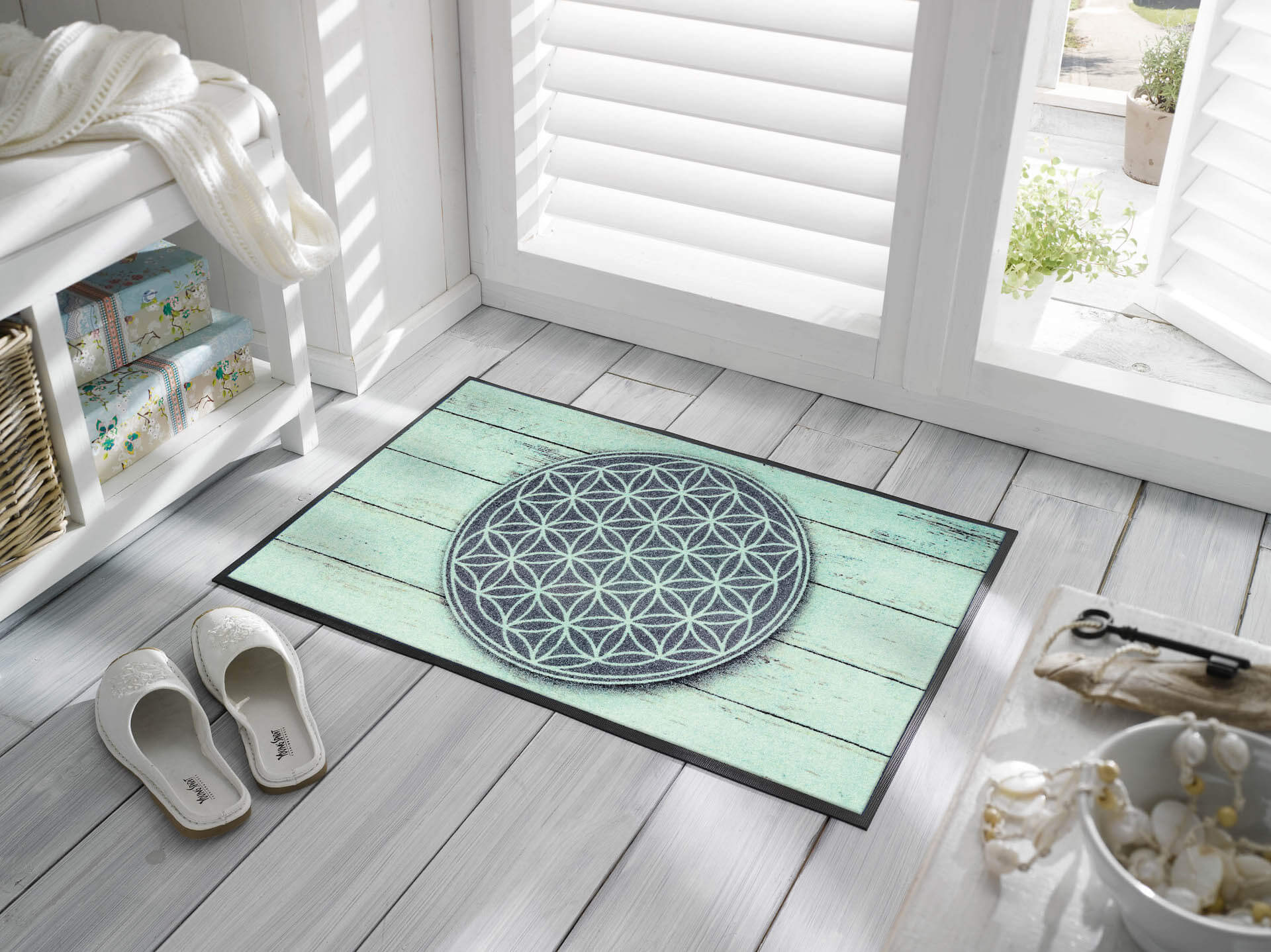 Fußmatte Pattern of Life, Wash & Dry Design Enter & Exit, 050 x 075 cm, Interieurbild