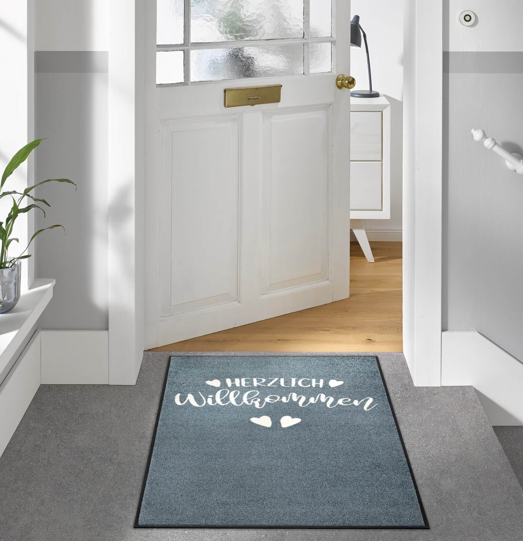 Fußmatte Herzensgruss hoch, Wash & Dry Design, 075 x 120 cm, Milieubild