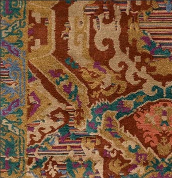 Makalu Antique 435 M 131 VEG MS, Designerteppich, Wolle & Seide, Detailansicht