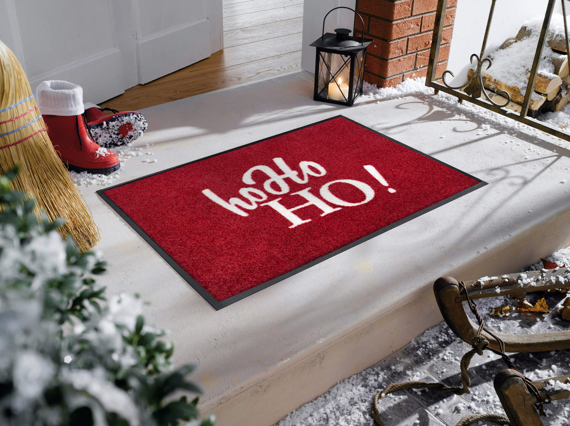 Fußmatte Weihnachten "hoHo HO!", wash & dry, 050 x 075 cm, Milieubild
