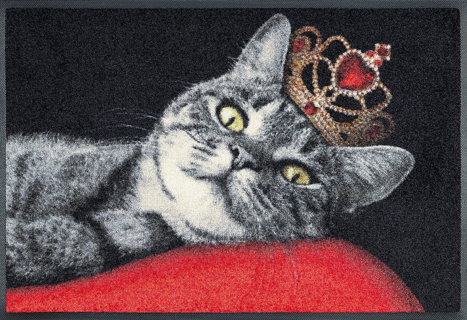Fußmatte Royal Cat, wash & dry Design, 50 x 75 cm, Draufsicht